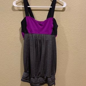 Lululemon Purple black back on track tank